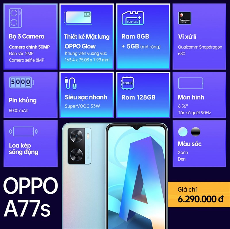 Cấu hình OPPO A77s