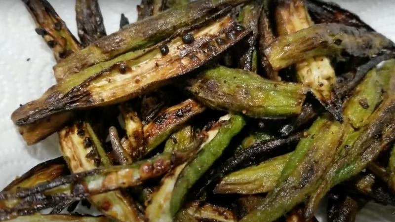 Share how to make grilled okra with salt as delicious as outside