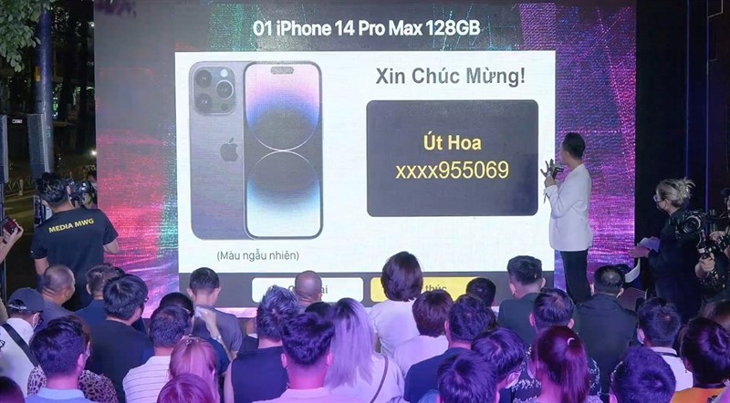 Công bố khách hàng trúng iPhone 14 Pro Max