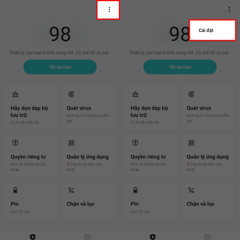 Cách xóa bộ nhớ tự động trên OPPO Reno8 Pro 5G