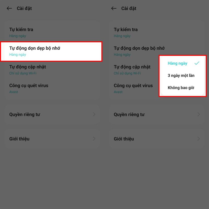 Cách xóa bộ nhớ tự động trên OPPO Reno8 Pro 5G