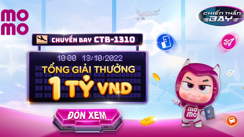 Hướng dẫn nhận quà Chiến Thần Bay trên MoMo