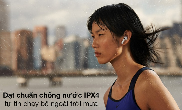 AirPods 3 được trang bị khả năng chống nước chuẩn IPX4