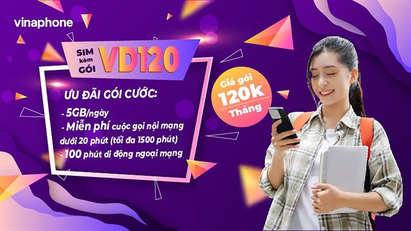 Hướng dẫn cách đăng ký gói cước VD120 VinaPhone