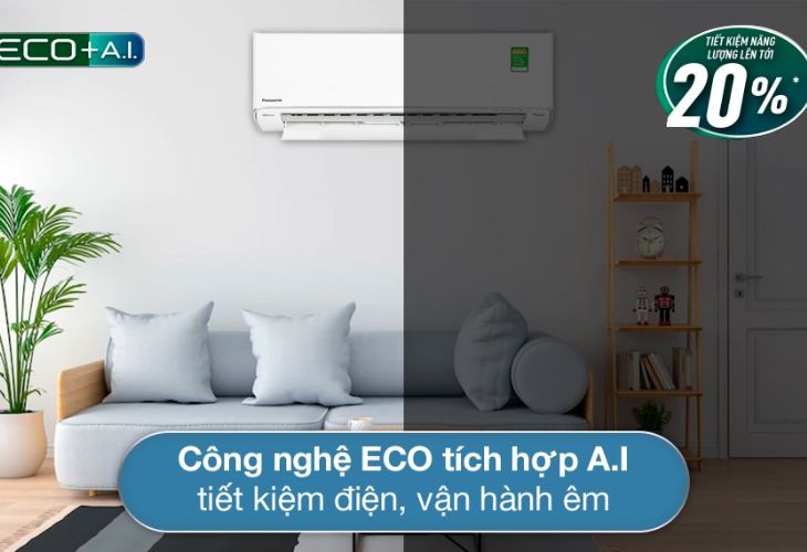 Máy lạnh Panasonic Inverter 1.5 HP CU/CS-XU12XKH-8 có khả năng tiết kiệm điện tuyệt vời