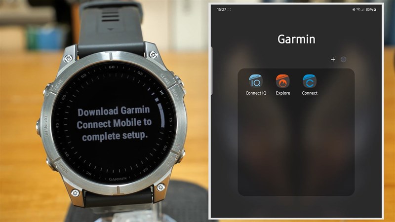 Người dùng cần phải kết nối Garmin Fenix 7 với smartphone qua ứng dụng Garmin Connect