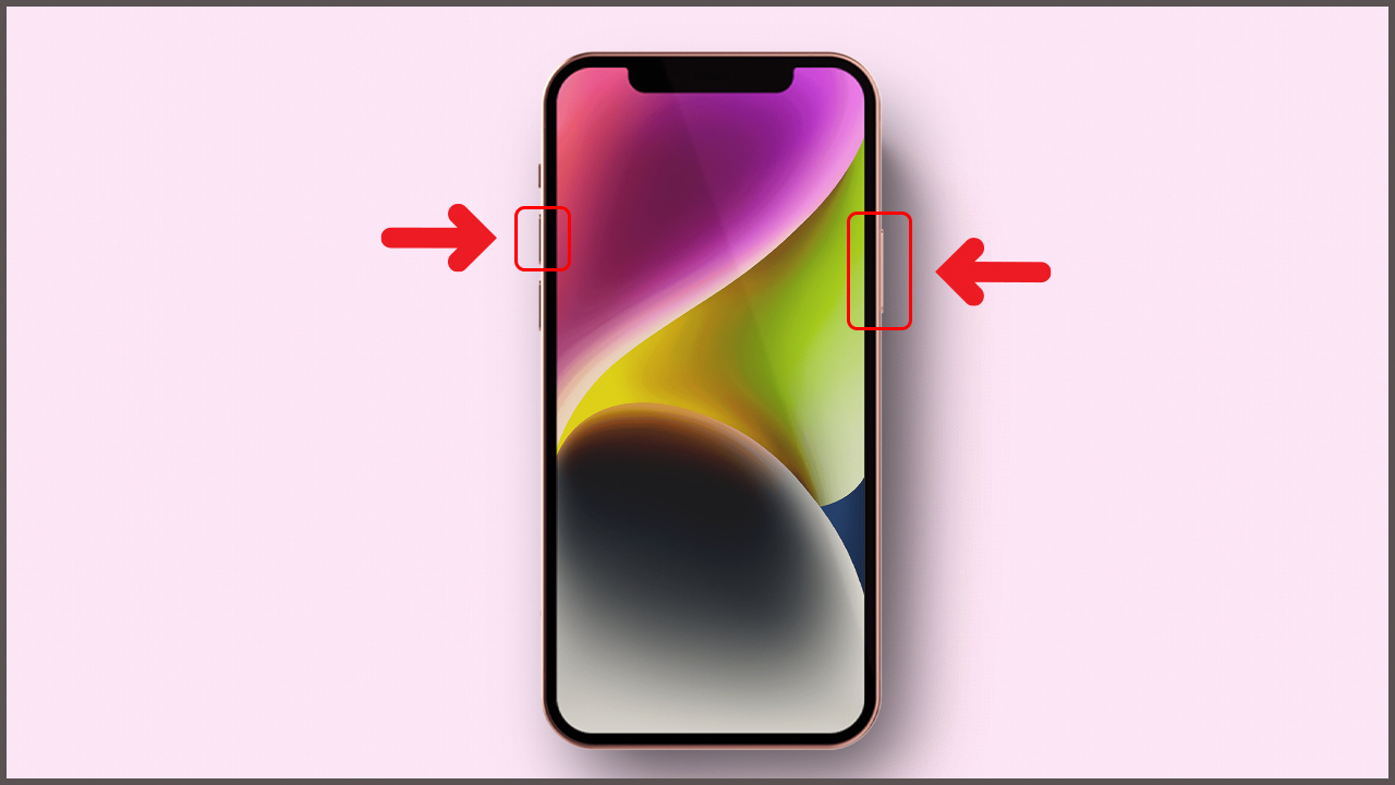 Nhấn giữ n&uacute;t nguồn v&agrave; ph&iacute;m &acirc;m lượng để mở m&agrave;n h&igrave;nh tắt nguồn iPhone 14