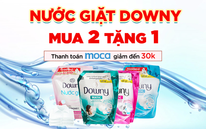 Từ 16/10 - 31/10/2022, nước giặt Downy khuyến mãi mua 2 tặng 1