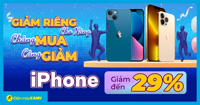 Sale tưng bừng 20/10, iPhone giảm sốc bạc triệu, mua ngay tặng Nàng!