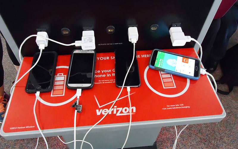 Hình ảnh trạm sạc smartphone công cộng