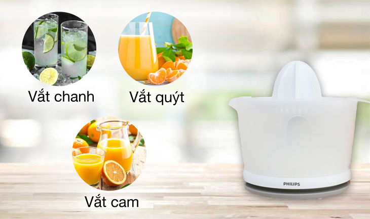 Máy vắt cam Philips có thiết kế nhỏ gọn, dễ dàng vệ sinh sau khi sử dụng