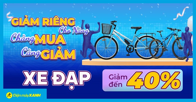 Sale 20/10: Xe đạp giảm đến 40%, Deal siêu tốt, chàng chốt liền tay - mua ngay tặng nàng