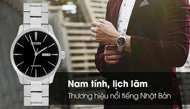 Đồng hồ CITIZEN 40 mm Nam NH8350-83E có kiểu dáng nam tính và đầy tinh tế
