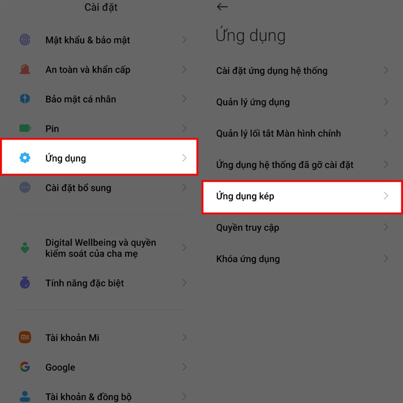 Cách nhân đôi ứng dụng trên Xiaomi 12T Cách nhân đôi ứng dụng trên Xiaomi 12T