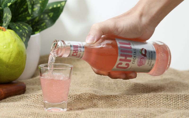 Chill Cocktail vị Rose & Lychee Vodka Sparkling