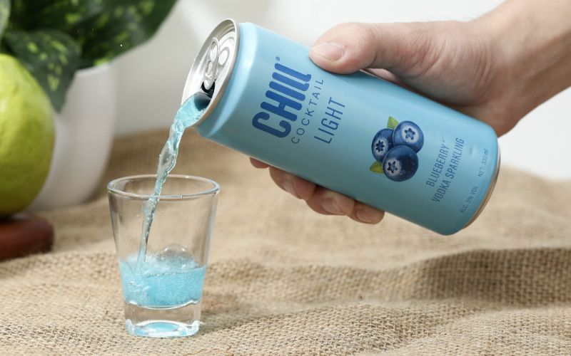 Chill Cocktail vị Blueberry Vodka Sparkling