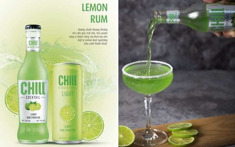 Chill Cocktail vị Lemon Rum Sparkling