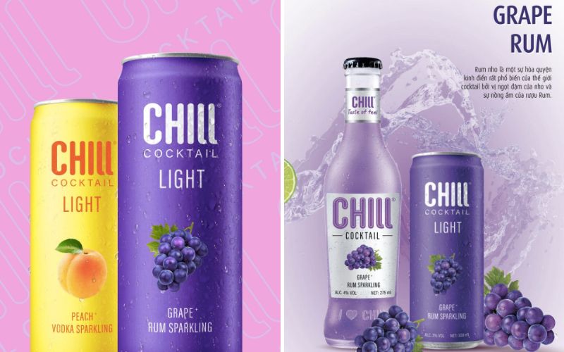 Chill Cocktail vị Grape Rum Sparkling