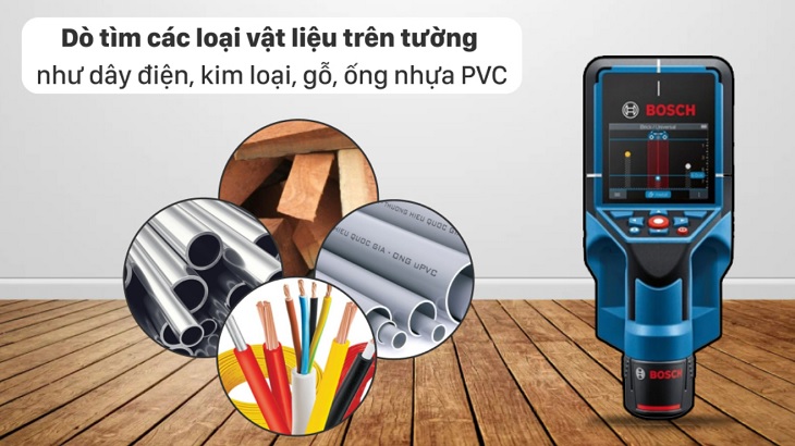 Máy dò đa năng Bosch D-tect 200 C 12V được thiết kế nhỏ gọn, có tính di động cao giúp phát hiện kim loại dễ dàng