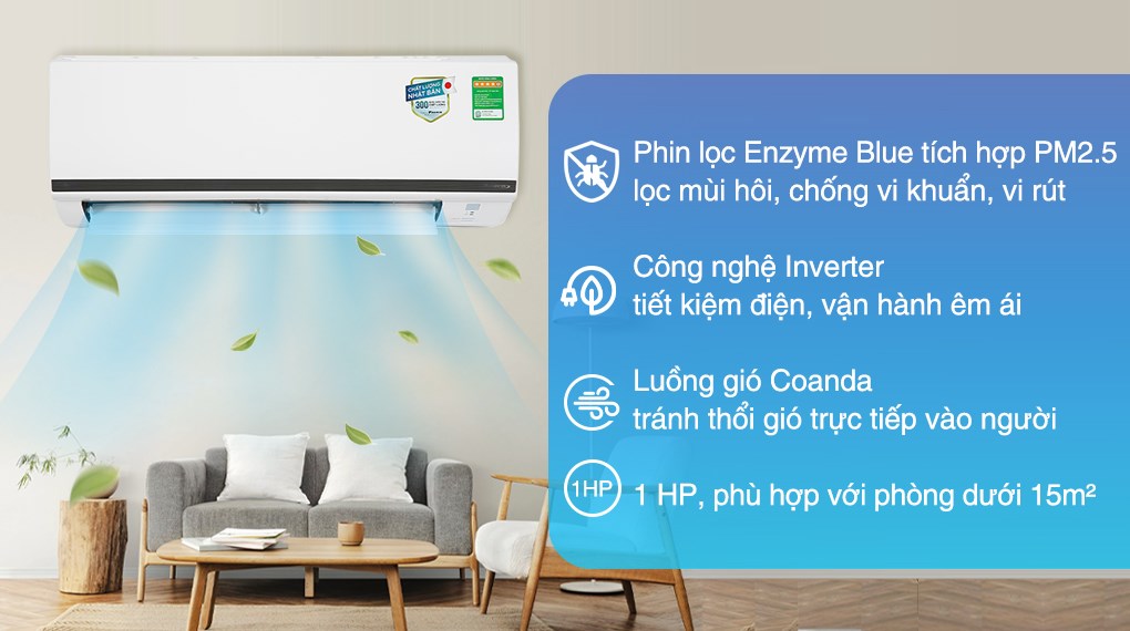 Máy lạnh Daikin Inverter 1 HP FTKB25WMVMV