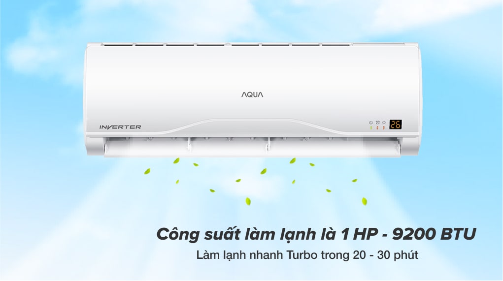 Máy lạnh Aqua Inverter 1 HP AQA-KCRV10TR 