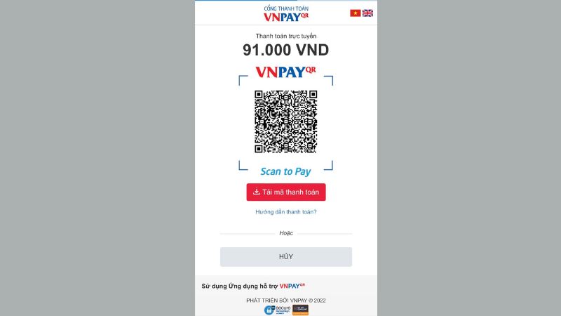 Hướng dẫn thanh toán đơn hàng bách hóa XANH trực tuyến bằng VNPAY-QR