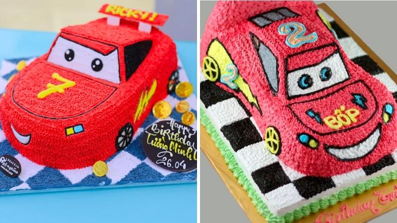 Bánh sinh nhật ô tô McQueen ngộ nghĩnh