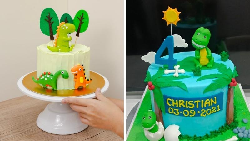 Bánh sinh nhật khủng long 3D