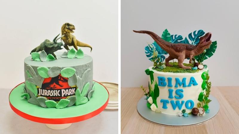20+ Mẫu bánh sinh nhật khủng long dễ thương, cực đẹp