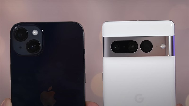 Hình ảnh iPhone 14 Plus và Google Pixel 7 Pro