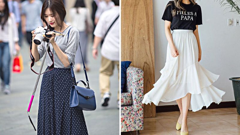 Mùa hè mix đồ với chân váy dài vừa đẹp lại vừa trendy  Thời trang  Việt  Giải Trí