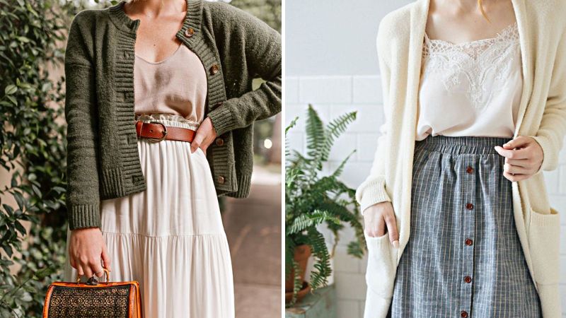 15 Cách phối đồ với áo cardigan ngắn dài đẹp sành điệu cho nữ