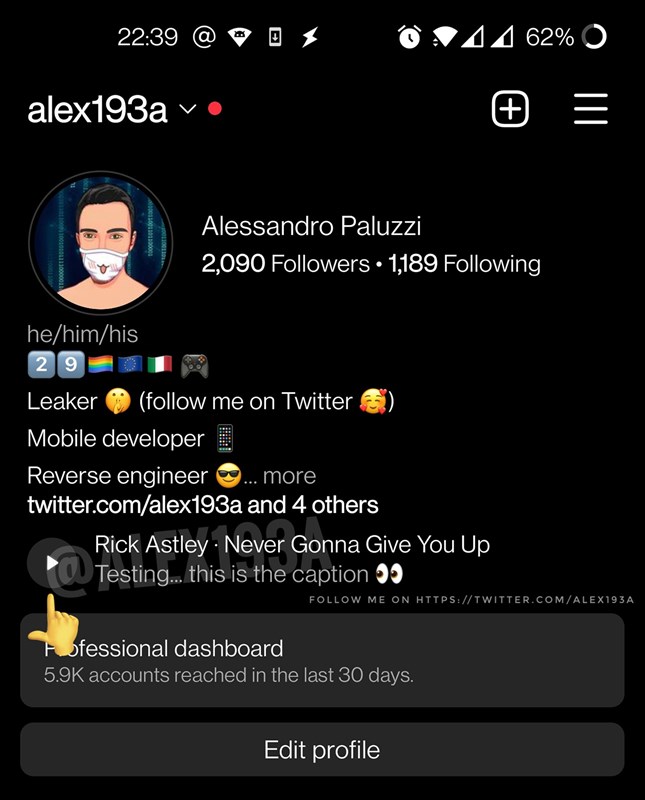 Instagram thử nghiệm tính năng thêm bài hát vào profile Instagram thử nghiệm tính năng thêm bài hát vào profile