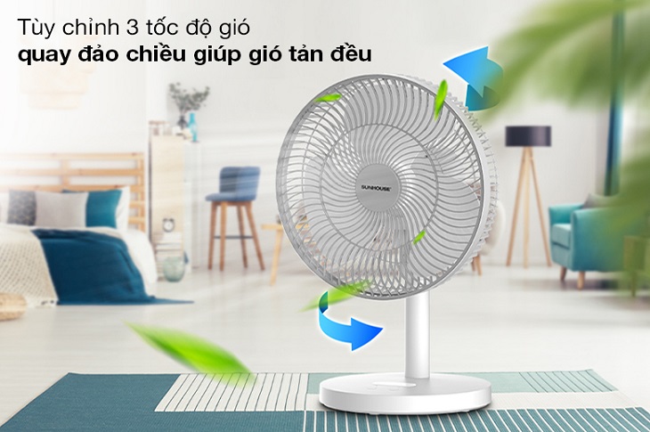 Quạt sạc điện Sunhouse SHD7115 