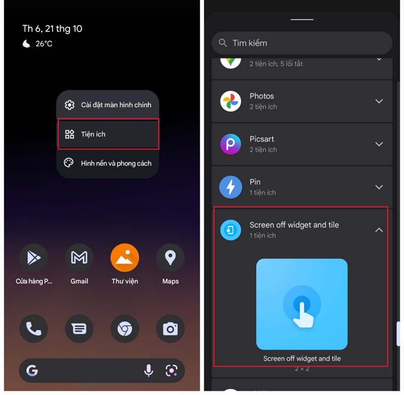 Cách chạm 2 lần tắt màn hình Pixel