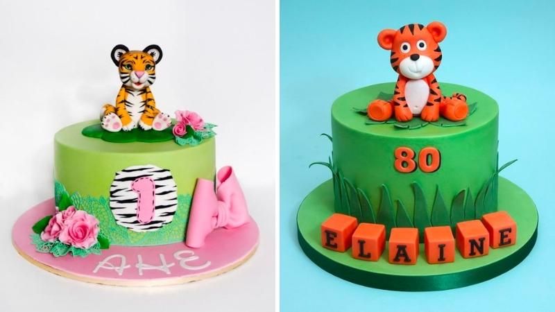Bánh sinh nhật con hổ đẹp, độc đáo