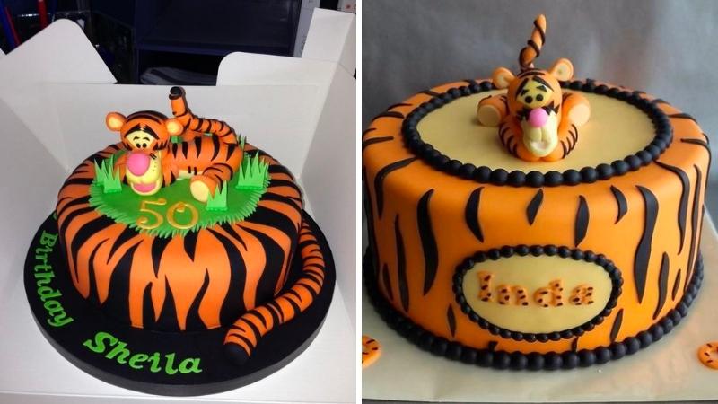 Bánh sinh nhật con hổ 3D hoạt hình