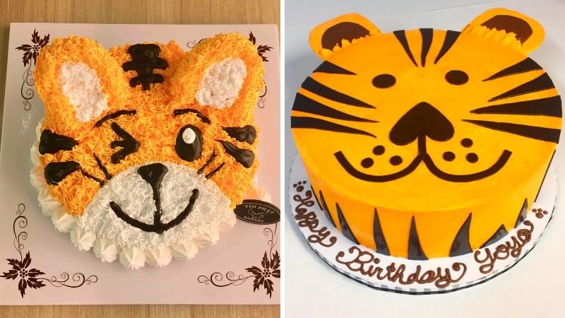 Bánh sinh nhật con hổ 3D dễ thương