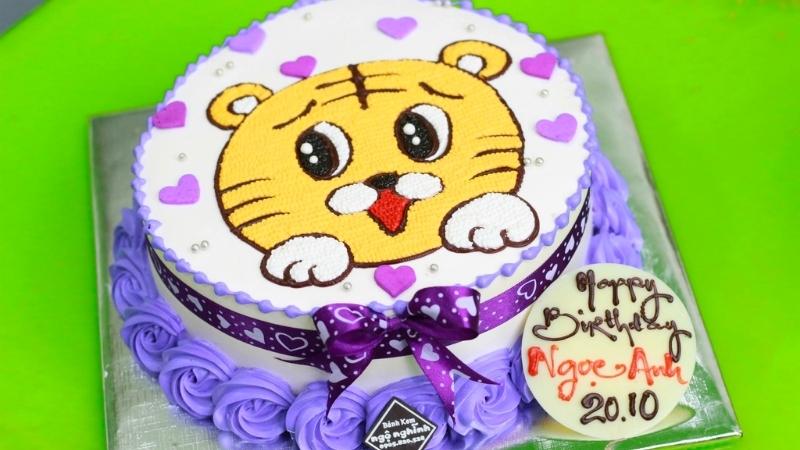 Bánh sinh nhật con hổ dễ thương, ấn tượng