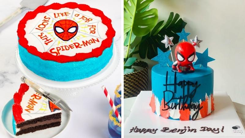 Bộ 7 mô hình siêu nhân người nhện Spider Man - trang trí bánh sinh nhật,  topper cake - Khay nướng bánh | DoGiaDungTot.com