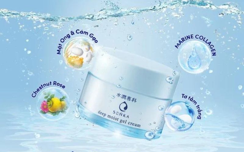 Thành phần của mặt nạ ngủ Senka Deep Moist Gel Cream