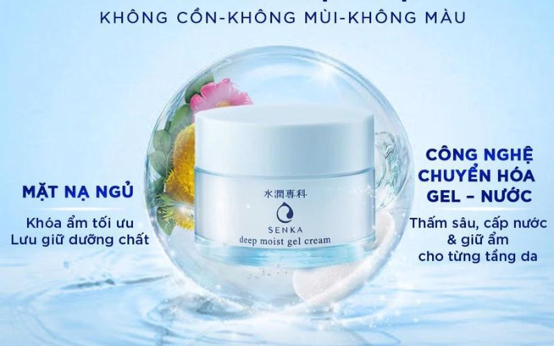 Tác dụng của mặt nạ ngủ Senka Deep Moist Gel Cream