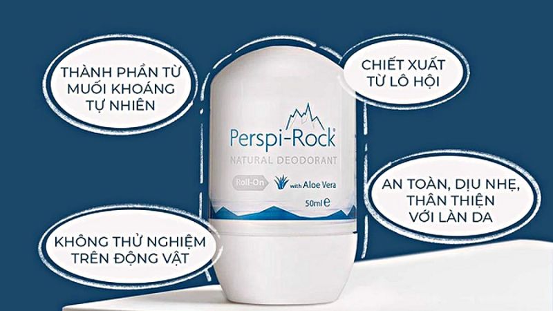 Lăn khử mùi Perspi-Rock chiết xuất từ lô hội