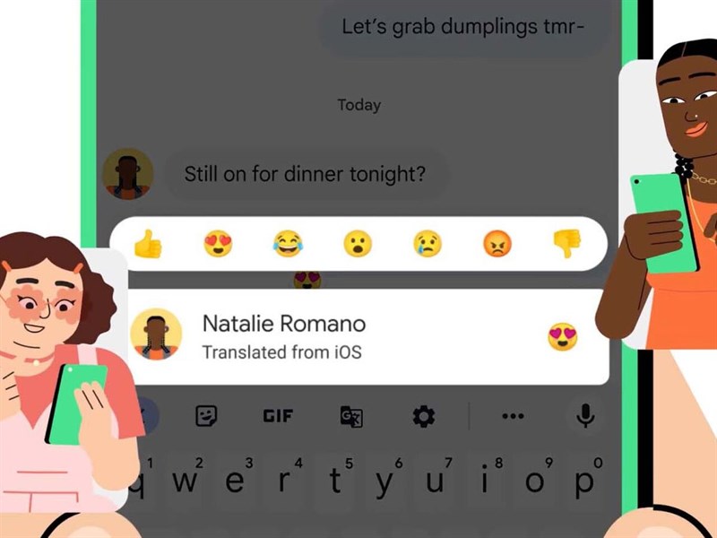 Thả biểu tượng cảm xúc trên tin nhắn