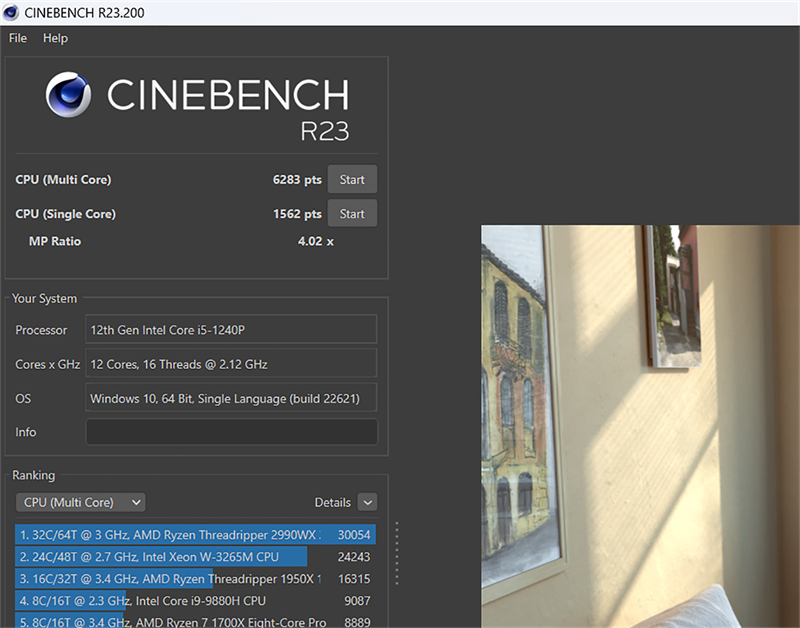Điểm Cinebench R23 trên Dell Vostro 5620. Điểm Cinebench R23 trên Dell Vostro 5620.