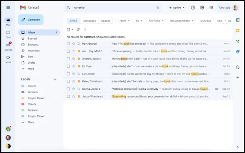 Hình ảnh tính năng mới của Google