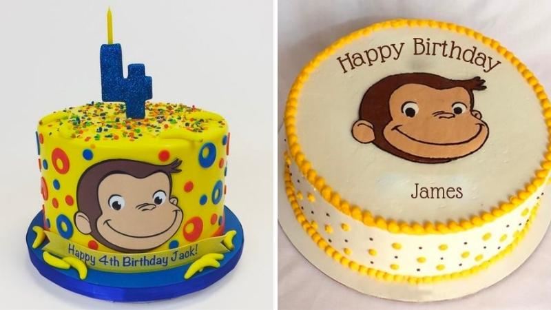 Bánh sinh nhật con khỉ hoạt hình
