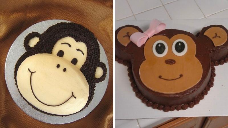Mẫu bánh sinh nhật con khỉ: \
