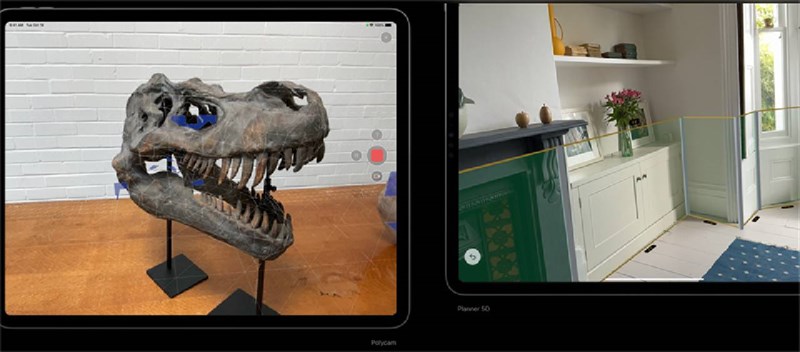 Về khả năng chụp ảnh, iPad Pro M2 sở hữu camera chính góc rộng có độ phân giải 12 MP,