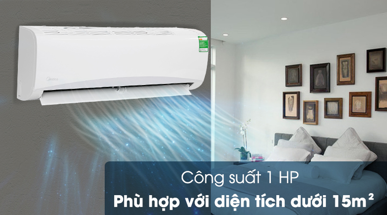 Máy lạnh Midea 1 HP MSAFA-10CRN8 có thiết kế hiện đại, công suất 1HP